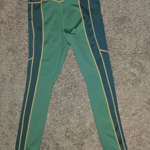 Green and Gold Athletic Leggings